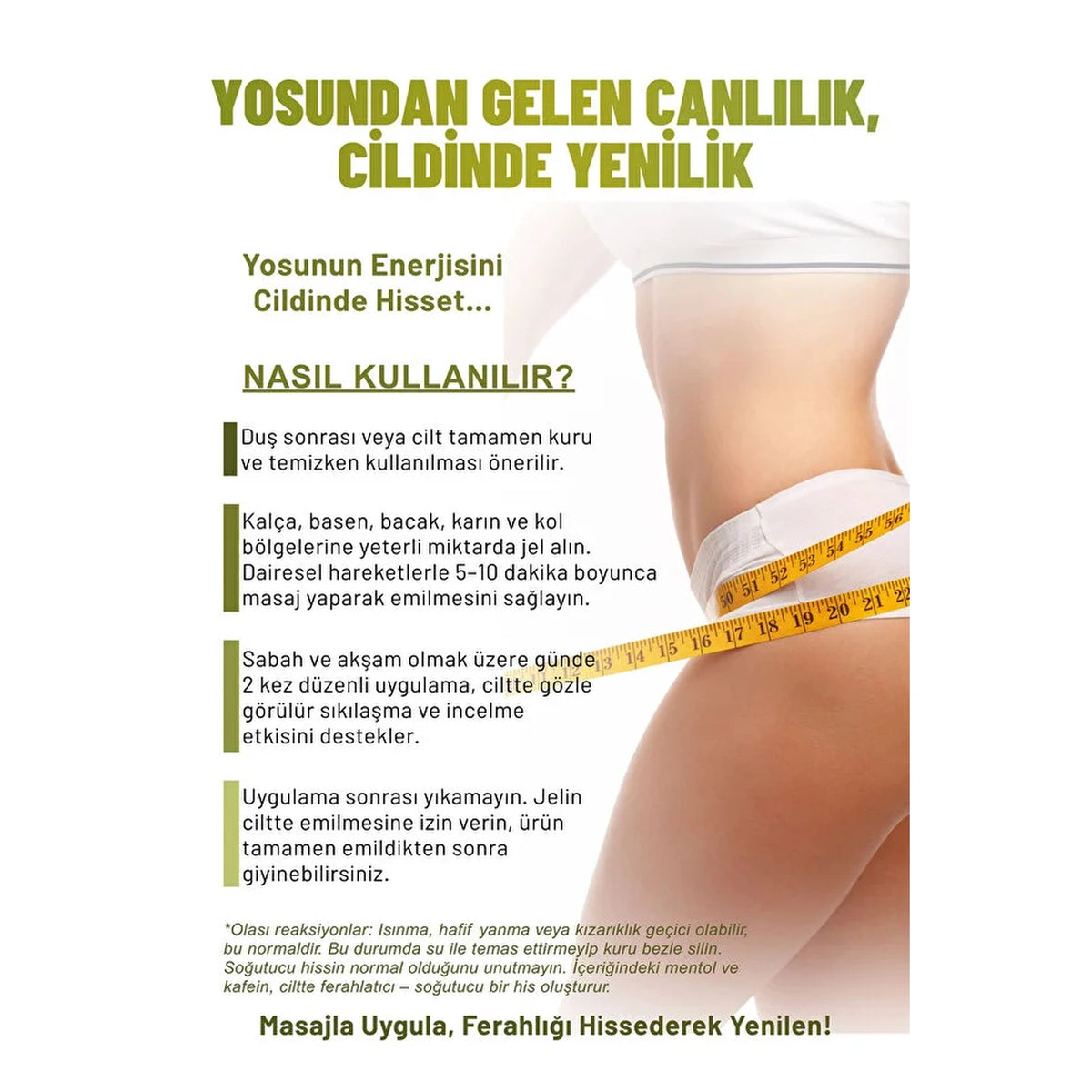 SLİM GEL - Yosun Özlü Selülit & Sıkılaştırıcı Slim Jel