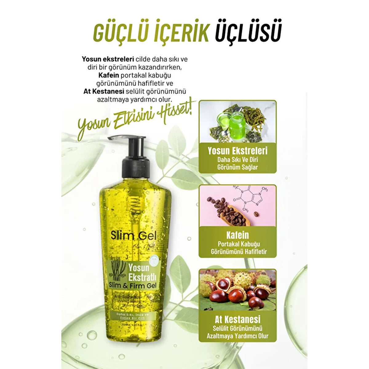 SLİM GEL - Yosun Özlü Selülit & Sıkılaştırıcı Slim Jel