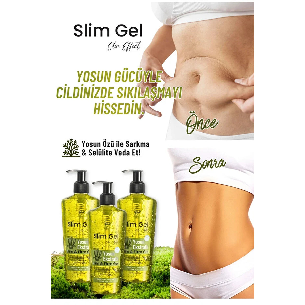 SLİM GEL - Yosun Özlü Selülit & Sıkılaştırıcı Slim Jel